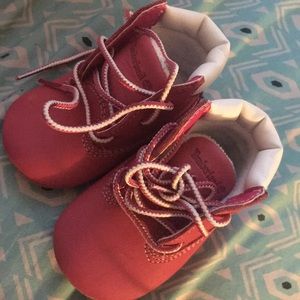 Pink timberlands size 1